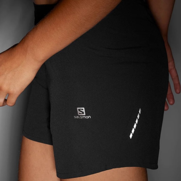 Black Salomon Cross 5'' Women's Running Shorts | IE PA5491